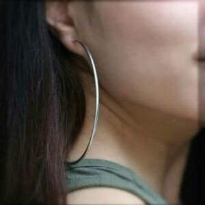 Silver Metal Hoops